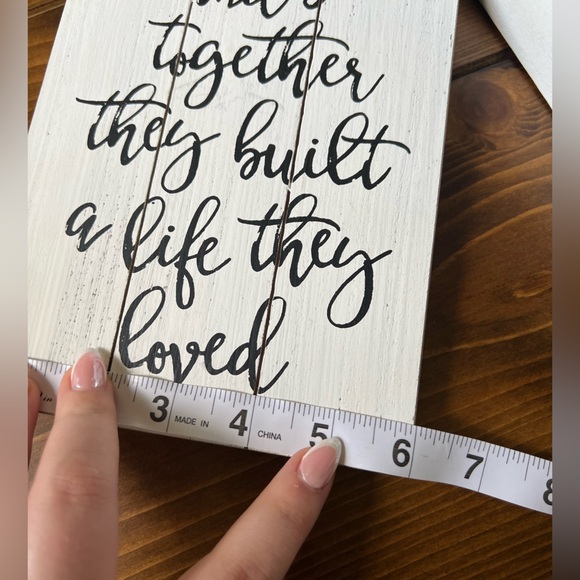 Rustic Farmhouse Black White Wedding Marriage Quotes Wall & Home Decor Set of 2 - Picture 8 of 8